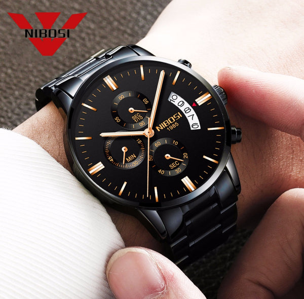 Relogio Masculino Men Watch Luxury Famous Top Brand Men Dress Watch Military Quartz Wristwatches Saat Metal&Leather&Milanes Band