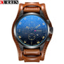 Curren Mens Watches Top Brand Luxury Brown Leather Strap Quartz Watch Men Military Sport Dropshipping Clock Relogio Masculino