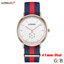 LONGBO Brand Fashion Lovers Watch For Men 41mm Dial Simple NATO Nylon Braided Waterproof Unisex Quartz Wrist Watches Women 80255