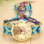 Vintage Women Ethnic Handmade Braided Quartz Watch Knitted Dreamcatcher Wristwatch Gifts @17 TT@88