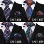 SN-1518 New Arriving Ties Men Fashion 2017 Hi-Tie Design Royal Blue Neck Tie Pocket Square Cufflinks Set for Mens Business Party