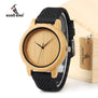 BOBO BIRD Men Design Bamboo Wood Quartz Watch Japanese Movement Inside With Soft Silicone Strap Casual Ladies watch For Gift