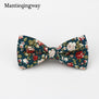 Mantieqingway Men's Cotton Floral Bowtie Brand Popular Apparel Neckwear Casual Mens Business Bow Ties for Men Wedding 6cm Cravat