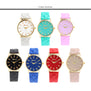 New women Checkers Faux lady dress watch women's Casual Leather quartz-watch sports wristwatch Gifts relogios feminino 7 colour