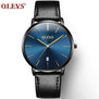 60%OFF OLEVS Men Ultra thin Watches Quartz Mens Watch Top Brand Luxury Auto Date Business Waterproof Leather Sports Wristwatch