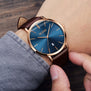 Men Watches Luxury Brand Olevs Quartz Genuine Leather Strap Minimalist Ultrathin Wrist Watches Waterproof High Quality Relogio