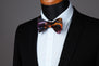 BP912NS Orange Blue Paisley Wedding Bowtie Men Silk Self Bow Tie handkerchief set