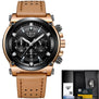 LIGE Watch Men Sport Quartz Fashion Leather Clock Mens Watches Top Brand Luxury Waterproof Business Watch Man Relogio Masculino