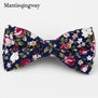 Mantieqingway Men's Cotton Floral Bowtie Brand Popular Apparel Neckwear Casual Mens Business Bow Ties for Men Wedding 6cm Cravat