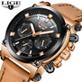 LIGE Watch Men Sport Quartz Fashion Leather Clock Mens Watches Top Brand Luxury Waterproof Business Watch Man Relogio Masculino