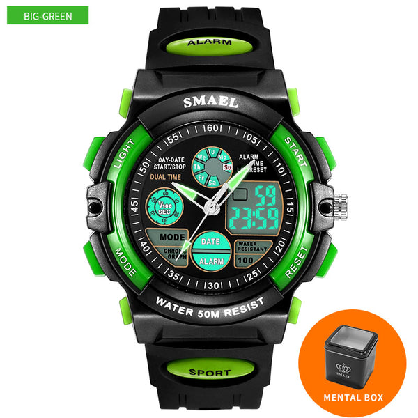 SMAEL Digital Watches Kids Dive 50M Water Resistant Wrist Watch Children S Shock Watch 0508 LED Clock Kids Sport Watch for Boys