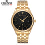 CHENXI Golden Watch Men Watches classical Luxury Famous Wristwatch Male Clock Quartz Wrist Watch Calendar Relogio Masculino