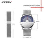 Gift Ultra Thin Watches Fashion Casual Men's Top Brand Luxury Watch SINOBI Steel Mesh Band Three Turntables Quartz Wrist Watch
