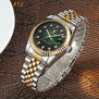 Men watch Deerfun brand business gold diamond fashion calendar luxury waterproof quartz wristwatch Relogio Masculino