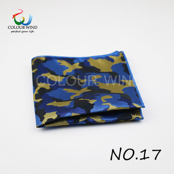 Genuine Yiyanyang Cotton Floral Pocket Square 9.05 Inch Camo Color Polyester Paisley Handkerchief Tie For Men Gift Gentle Hanky