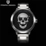 Punk 3D Skull Personality Retro Fashion Men's Watch Waterproof 30m Steel Stainless Quartz Watch PAGANI DESIGN Relogio Masculino