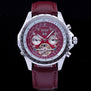 JARAGAR New Luxury Design Automatic Skeleton Mechanical Men Watches Vintage Dress Reloj Fashion Leather Strap Relogio Masculino
