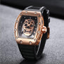 new Quartz Watches Men Top Luxury BrandWaterproof silicone quartz watch American fashion casual skull watch Watch Clock Male gif