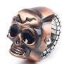 Fashion Unisex Retro Vintage Finger Skull Ring Watch Clamshell Watch wholesale Free shipping