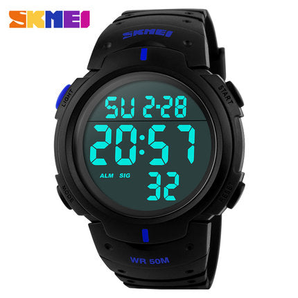 Skmei Luxury Brand Mens Sports Watches Dive 50m Digital LED Military Watch Men Fashion Casual Electronics Wristwatches Hot Clock