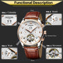 KINYUED Automatic Self-Wind Men's Mechanical Watches Water Resistant Tourbillon Skeleton Watch Men Relojes Hombre 2018 Dropship