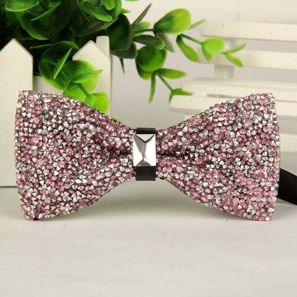 Hand made mens bowtie Silver crystal and gem bow tie 2016 new arrival gentlemen fashion casual gravata borboleta masculina lot