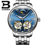 Switzerland watches men luxury brand BINGER sapphire Water Resistant toubillon full steel Mechanical Wristwatches B-8607M-4