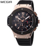 Relojes hombre fashion military watch gold MEGIR luxury brand calendar Business male clock sport watch quartz wristwatch mens