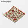 Mantieqingway Style Wedding Party Paisley & Floral Pocket Square for Mens Suit Cotton Blue & Red Handkerchiefs 24cm Chest Towel