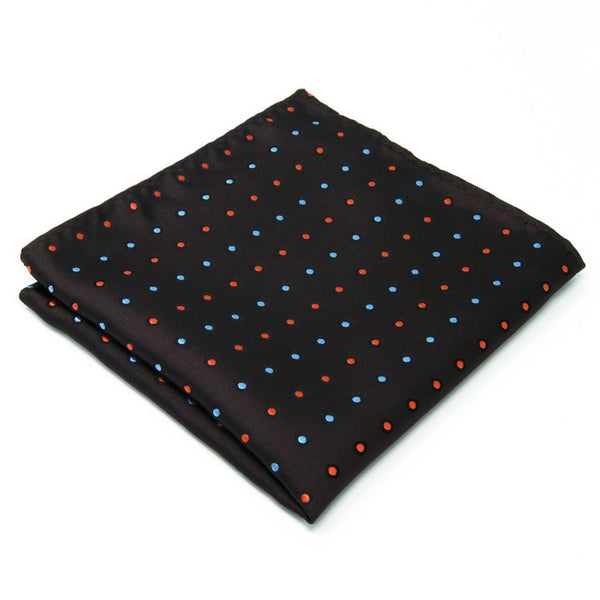 A37 Brown Blue Red Polka Dots Men's Ties Necktie Silk Fashion Novelty Dress for male Classic Brand New extra long size Hankies