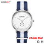 LONGBO Brand Fashion Lovers Watch For Men 41mm Dial Simple NATO Nylon Braided Waterproof Unisex Quartz Wrist Watches Women 80255