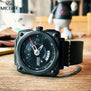 Men Watch Military Army Top Brand Luxury Megir Genuine Leather Square Quartz Watches Sport Waterproof Chronograph Wristwatch
