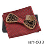 ZDJMEITRXDOOW wooden bow Tie set and Handkerchief Bowtie Necktie Cravate Homme Noeud Papillon Man Corbatas Hombre Pajarita