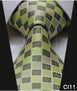 Check 3.4" 100%Silk Wedding Party Jacquard Woven Classic Men Tie Necktie CI