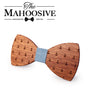 MAHOOSIVE Classic Captain Wood Bow Ties Wooden Butterfly Bowknots Gravatas Cravat