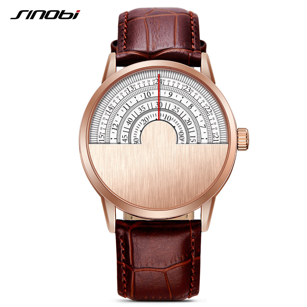 Gift Ultra Thin Watches Fashion Casual Men's Top Brand Luxury Watch SINOBI Steel Mesh Band Three Turntables Quartz Wrist Watch