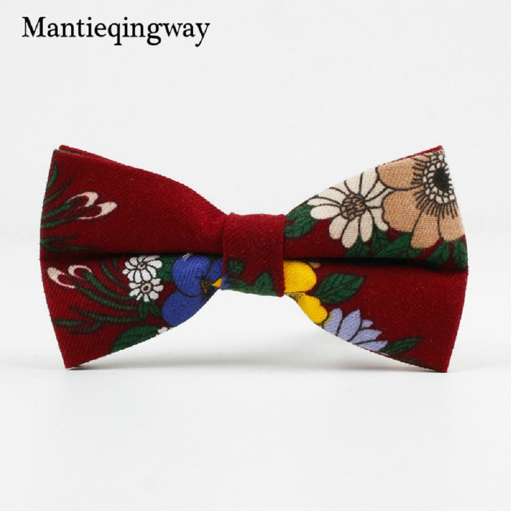 Mantieqingway Fashion Mens Wedding Floral Bowtie Formal Business Bow Tie Bowkont For Men Gravata Borboleta of Vestidos Corbatas
