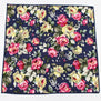 Hankerchief Scarves Vintage Cotton Hankies Men's Pocket Square Handkerchiefs Rose Flower Paisley