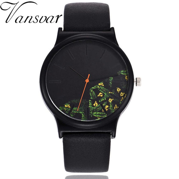 Vansvar Quartz Wristwatches Reloj Mujer Fashion Casual Women's Watches Leather Bracelet Ladies Analog Watch 17DEC18