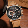 LIGE Mens Watches Top Brand Luxury Quartz Gold Watch Men Casual Leather Military Waterproof Sport Wrist Watch Relogio Masculino