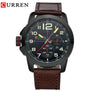 Curren Watches Men Top Brand Luxury Cow Leather Strap Quartz-Watches Sport Men's Watches Waterproof Relogio Heren Hodinky 8182B