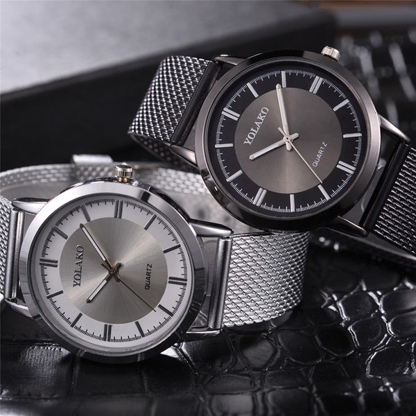 Super Slim Sliver Mesh Stainless Steel Watches Men Top Brand Luxury Casual Clock Wrist Watch Gift Dorpshipping Discount 4J11