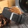 Zebra/Cork Slag/Broken Leaves Face Wood Watch Men Nature Wooden Creative Watches Simple Genuine Leather Band Quartz Clock Gift