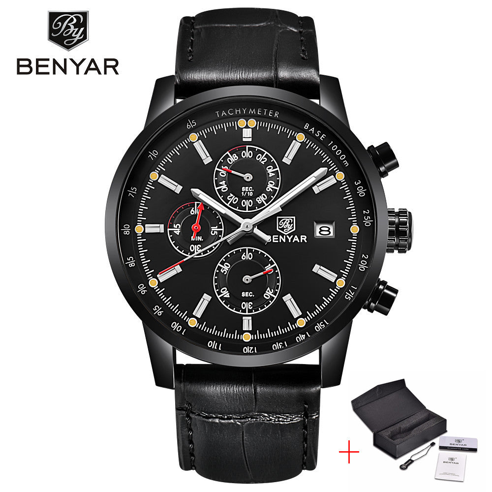 BENYAR Fashion Chronograph Sport Mens Watches Top Brand Luxury Quartz Watch Reloj Hombre 2017 Clock Male hour relogio Masculino
