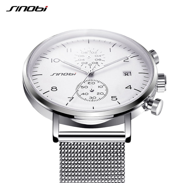 SINOBI New Men Watch Brand Business Watches For Men Ultra Slim Style Wristwatch JAPAN Movement Watch Male Relogio Masculino