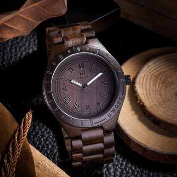Luxury UWOOD Brand Natural Purple Heart Wooden Watch For Men Janpan MIYOTA Movement Wood Watches Dress Wristwatch Gift