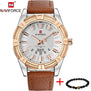 NAVIFORCE Watches Men Luxury Brand Analog Quartz Watch Man Waterproof Sports Wristwatches Leather Wristwatches Relogio Masculino