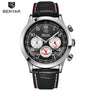 BENYAR Brand Sport Waterproof Chronograph Men Watch Top Brand Luxury Male Leather Quartz Military Wrist Watch Men Clock saat