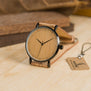 BOBO BIRD WE19 Top Quality Round Watches Bamboo Face with Stainless Steel Case Cork Leather Bands with Gift Box Drop Shipping