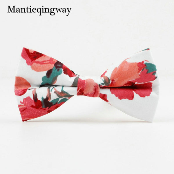 Mantieqingway Fashion Mens Wedding Floral Bowtie Formal Business Bow Tie Bowkont For Men Gravata Borboleta of Vestidos Corbatas